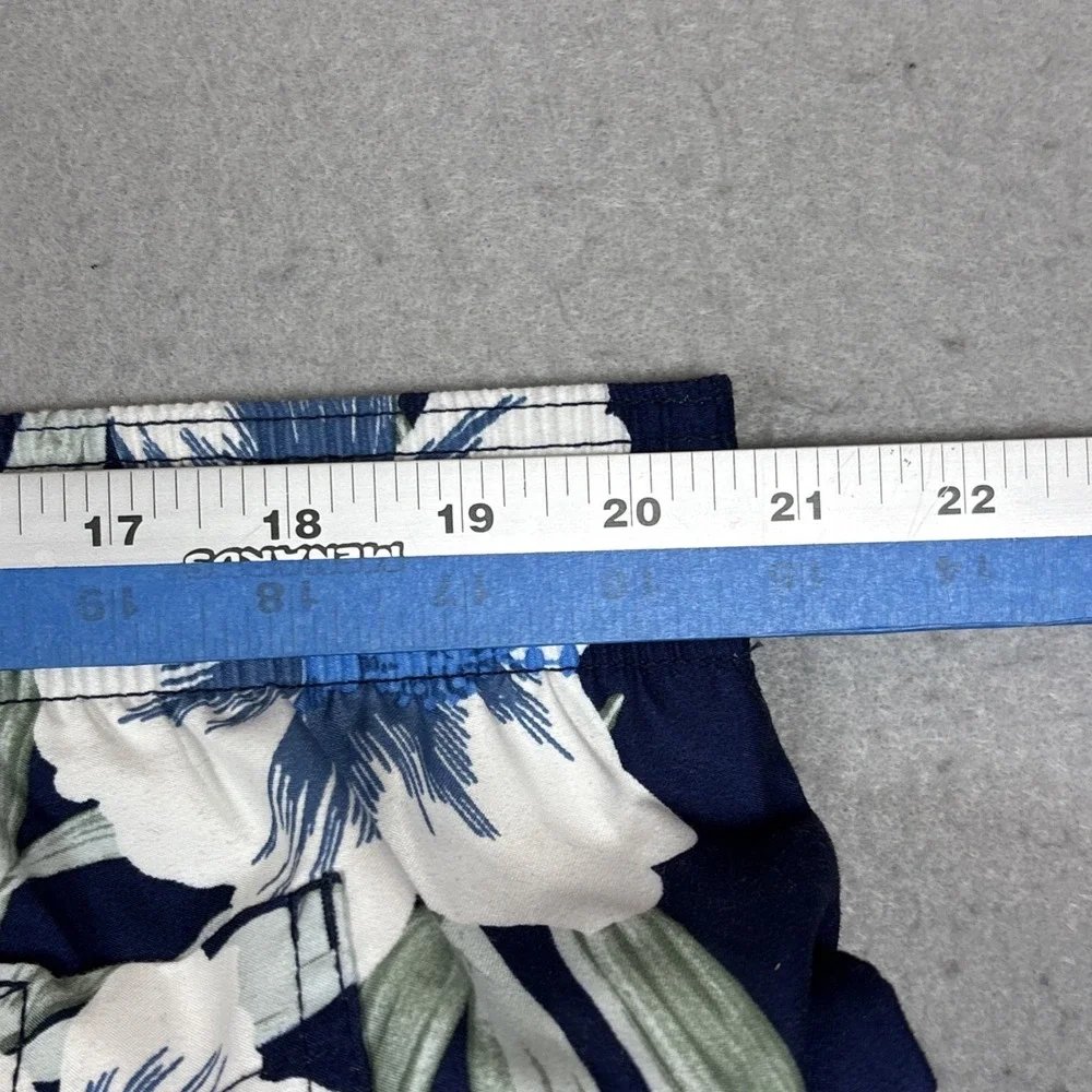 Lands End‎ Men XL 40-42 Swim Trunk Board Shorts Lined Blue Floral Beach Vacation